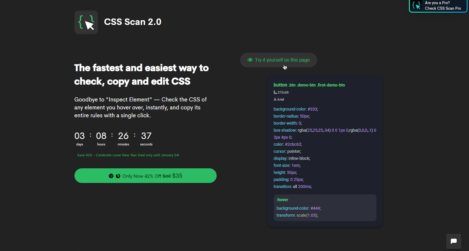 CSS Scan Chrome Extension